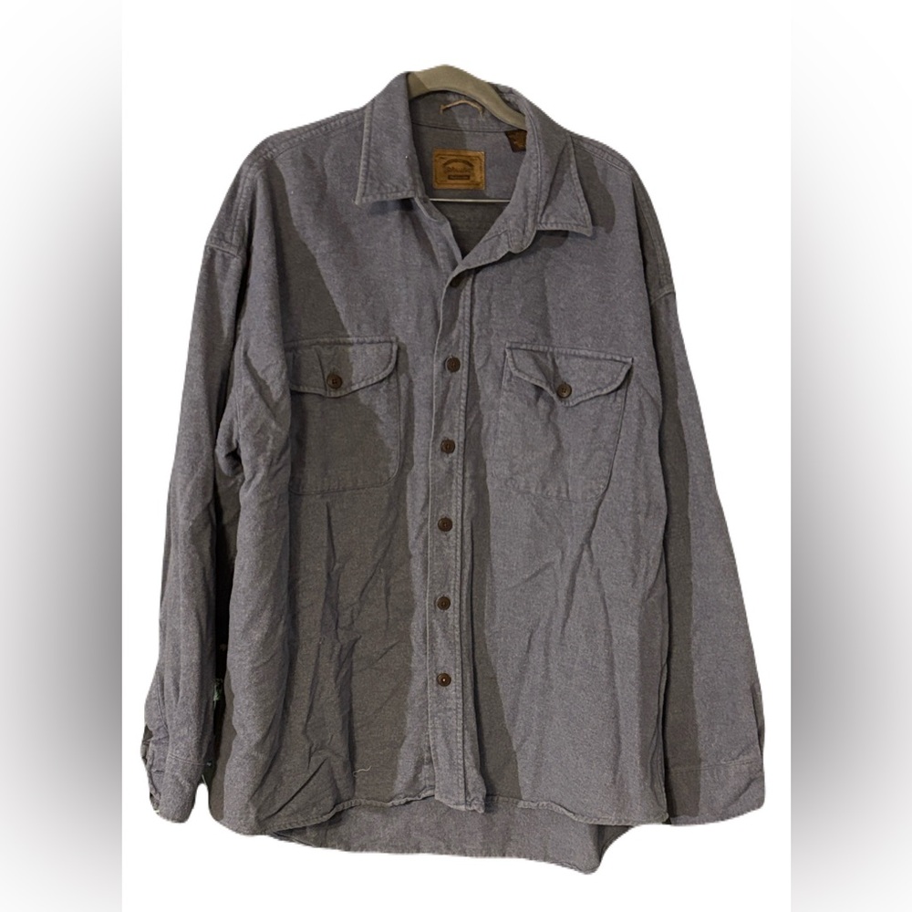 St. John's Bay Men's Gray Button-Up 100% cotton size XL